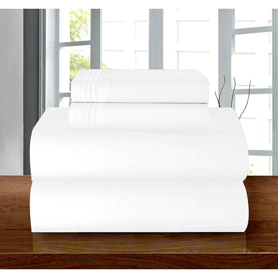 Elegant Comfort 1500 Series Sheet Set, California King White