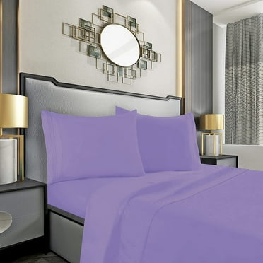 Elegant Comfort® 1500 Series Soft 4pc Sheet Set, All Sizes and Colors, Twin/Twin XL, Lilac
