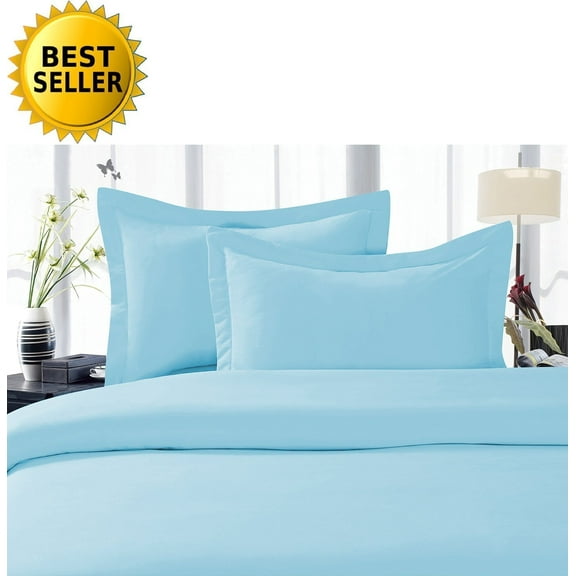 Elegant Comfort 1500 Series Super Soft Wrinkle Free 4 pc Sheet Set, Deep Pocket , Split King, Aqua