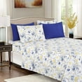 thumbnail image 1 of Elegant Comfort - 1500 Series Wrinkle Resistant Hotel Quality Microfiber 6 Piece Floral Bed Sheet Set with Deep Pocket, King, Jenna Gold, 1 of 7