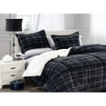 thumbnail image 1 of Elegant Comfort 1500 Thread Count 3 Pieces Comforter Set Twin/Twin XL, Black Plaid, 1 of 4