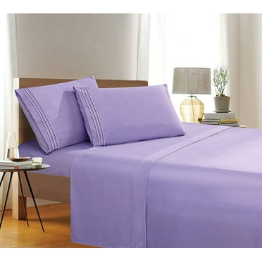 Elegant Comfort 1500 Thread Count Bed Sheets King, Lilac