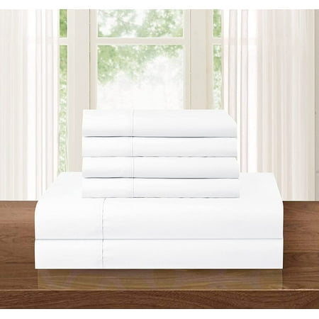 Elegant Comfort 4-piece Bed Sheet Set ,Fitted,Flat, Pillow Cases 1500 Collections ,King White