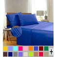 thumbnail image 1 of Elegant Comfort 1500 Thread Count Blue Microfiber Flat Sheet King (4 Pieces), 1 of 5