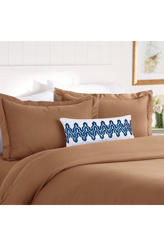 1500 Thread Count Egyptian Quality Luxury Super Soft WRINKLE FREE 3-Piece Duvet Cover Set, Full/Queen, Mocha Chocolate