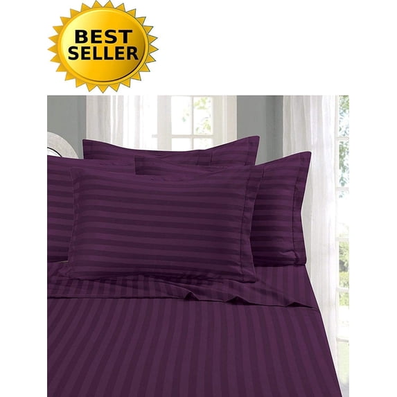 Elegant Comfort 1500 Thread Count Microfiber 4 Piece Bed Sheets Full, Purple