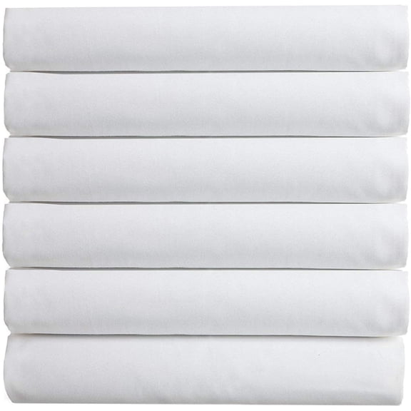 Elegant Comfort 1500 Thread Count Microfiber 6-Pack Fitted Sheet with Storage Pockets on Sides Cali King, White