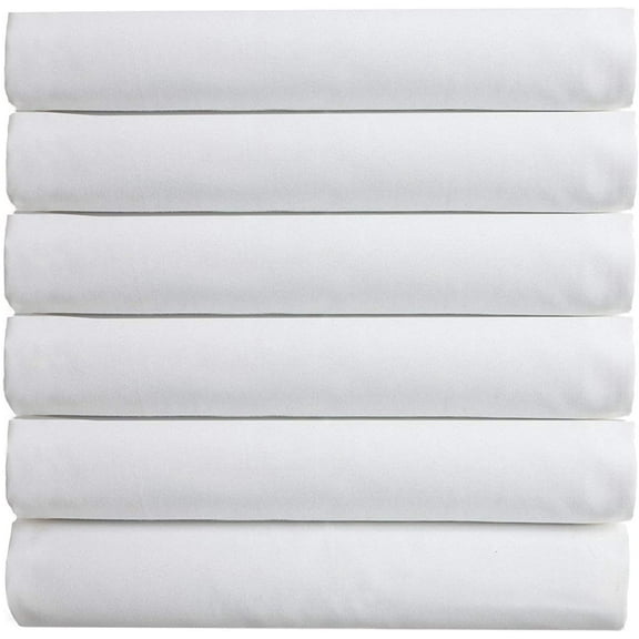 Elegant Comfort 1500 Thread Count Microfiber 6-Pack Fitted Sheet with Storage Pockets on Sides Full, White