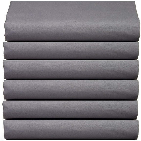 Elegant Comfort 1500 Thread Count Microfiber 6-Pack Fitted Sheet with Storage Pockets on Sides Queen, Gray