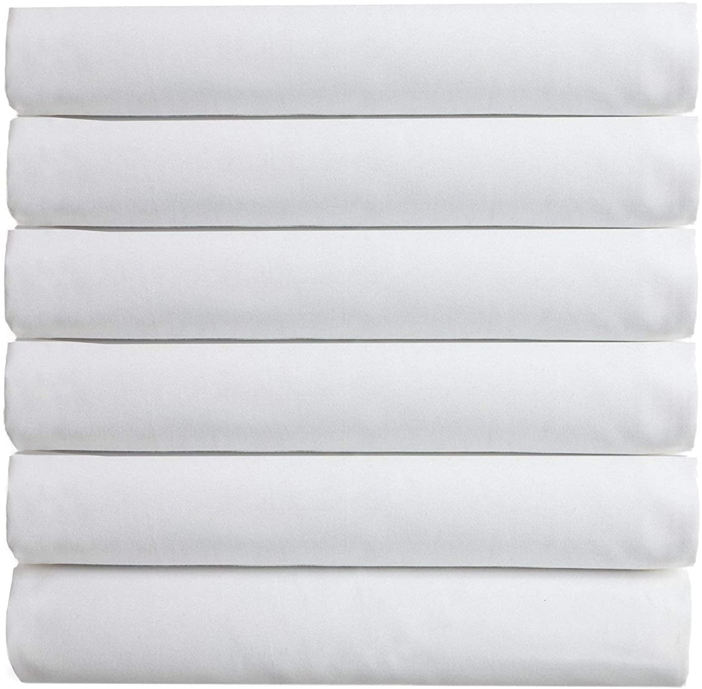 Elegant Comfort 1500 Thread Count Microfiber 6-Pack Fitted Sheet with Storage Pockets on Sides Queen, White