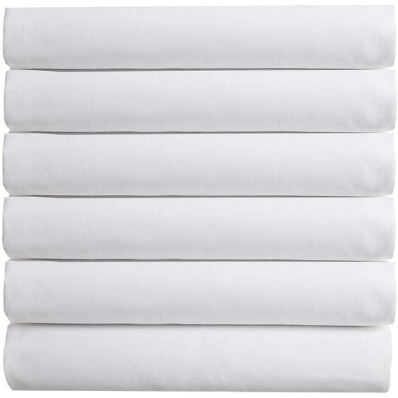 Elegant Comfort 1500 Series Microfiber 6-Pack Fitted Sheet with Storage Pockets on Sides Twin, White