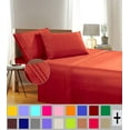 thumbnail image 1 of Elegant Comfort 1500 Thread Count Rust Microfiber Flat Sheet Queen (4 Pieces), 1 of 5