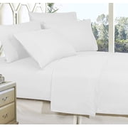 Elegant Comfort Hotel Luxury King Flat Sheet, Silky Soft Microfiber Bed Sheet, White