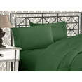 thumbnail image 1 of Elegant Comfort 1500 Thread Count Wrinkle & Fade Resistant Egyptian Quality Microfiber Ultra Soft 4-Piece Bed Sheet Set with Deep Pockets, California King, Hunter Green, 1 of 4