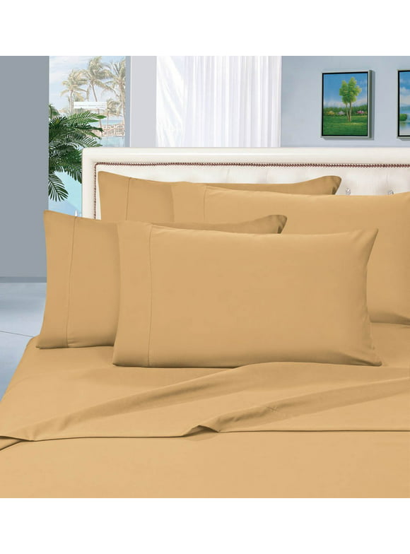 Elegant Comfort 1800 Series Deep Pocket 6pc Bed Sheet Set Queen Gold