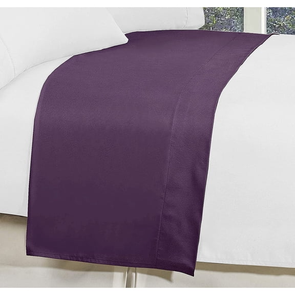 1500 Series Hospitality Flat Sheet 1-Piece Flat Sheet, Soft Top Sheet, 1 Piece King, Purple