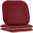 thumbnail image 1 of Elegant Comfort 2 Pack Chair Cushion Covers - Skid-Proof Rubber Backing - 16 x 16 Inch - Thick Dining Square Shape Seat Covers - Comfortable Textured Chair Pads with Ties - Honeycomb Pattern, Burgundy, 1 of 7