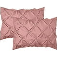 thumbnail image 1 of Elegant Comfort 2-Pack Sham Set, 1500 Series, Egyptian Quality, Pleated Design, Wrinkle-Resistant, Pleated King, Dusty Rose, 1 of 5