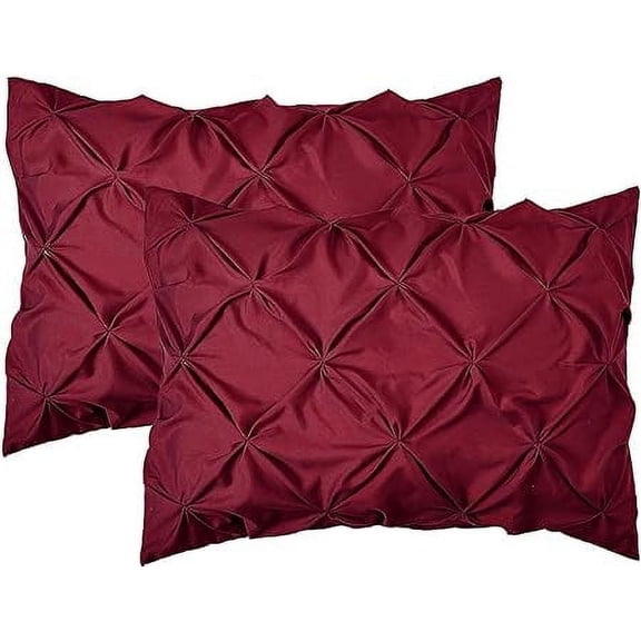 Elegant Comfort 2-Pack Sham Set, 1500 Series, Pleated Design, Wrinkle-Resistant