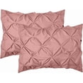thumbnail image 1 of Elegant Comfort 2-Pack Sham Set Pinch Pleat Design, Stylish Design-Easy Care, Wrinkle and Stain Resistant, 2-Piece Sham Set, Pleated Standard/Queen, Dusty Rose, 1 of 6