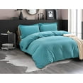thumbnail image 1 of Elegant Comfort 2-Piece Duvet Cover Set, 1800 Premier, Button Closure, Solid Color - Cooling, Breathable Material- Wrinkle, Fade, Stain Resistant, Twin/Twin XL, Turquoise, 1 of 3