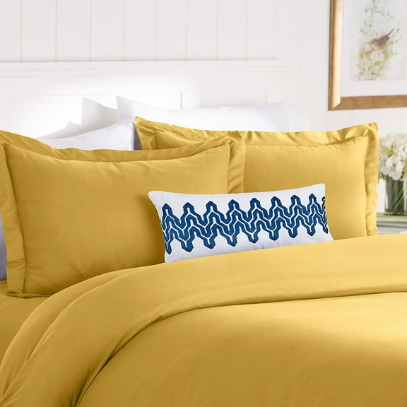 Elegant Comfort, 2 Piece Duvet Set 1500 Series Double Brushed Microfiber Twin/Twin XL Camel-Gold, Solid Print