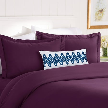 Elegant Comfort, 2 Piece Duvet Set and Shams Twin/Twin XL Eggplant-Purple, Solid