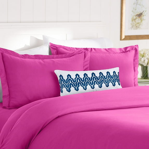 Elegant Comfort, 2 Piece Duvet Set and Shams Twin/Twin XL Hot Pink, Solid Print
