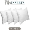 thumbnail image 1 of Elegant Comfort 20 x 20 Throw Pillow Inserts - 4-PACK Pillow Insert Poly-Cotton Shell with Siliconized Fiber Filling - Square Form Decorative for Couch Bed Inserts, , 20 x 20 inch, 1 of 3