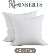 Elegant Comfort 22 x 22 Throw Pillow Inserts - 2-PACK Pillow Insert Poly-Cotton Shell with Siliconized Fiber Filling - Square Form Decorative for Couch Bed Inserts, , 22 x 22 inch