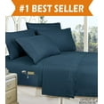 thumbnail image 1 of Elegant Comfort 3-Piece 1500 Thread Count Microfiber Bed Sheet Set, Navy Blue, Twin, 1 of 3