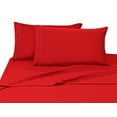 thumbnail image 1 of Elegant Comfort 3 Piece Bed Sheets Polyester Twin Red Solid 1500 Thread Count Fabric, 1 of 6