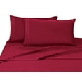 thumbnail image 1 of Elegant Comfort 3 Piece Bed Sheets Polyester Twin Red Solid 1500 Thread Count, 1 of 6