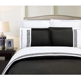 thumbnail image 1 of Elegant Comfort 3-Piece Greek Pattern Duvet Cover Set, Egyptian Quality, Hotel Collection, Full/Queen, Black, 1 of 4