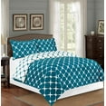 thumbnail image 1 of Elegant Comfort, 3-PiecesDuvet Cover Set Bloomingdale Pattern, Full/Queen, Teal, 1 of 5