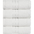 thumbnail image 1 of Elegant Comfort 4-Pack Hand Towels Set - Three Line Popcorn Design, Hotel Quality, 16 x 28 Inches, 100% Turkish Cotton, Soft, Quick-Drying, Highly Absorbent - White, 1 of 5