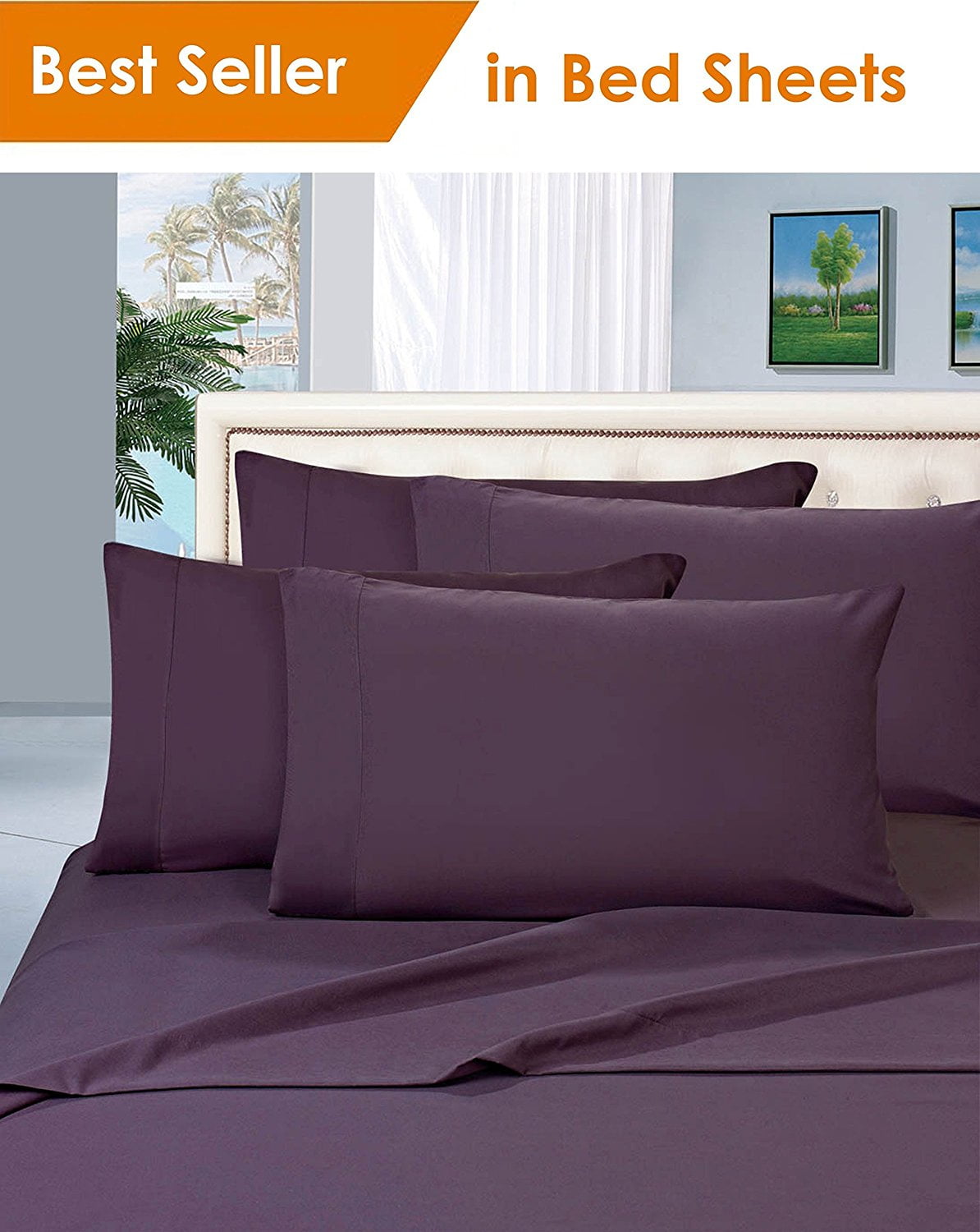 4-Piece Sleeper Sofa Sheet Set – Queen Size Brushed Microfiber Sheets For Pull-Out Sofa Beds, Fits Up To 6-Inch Mattress