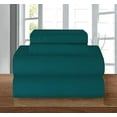 thumbnail image 1 of Elegant Comfort 4-Piece Bed Sheet Set, Three-Line Design 1500 Thread Count Quality Microfiber - Wrinkle and Fade Resistant - Deep Pocket, California King, Marine Teal, 1 of 5