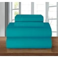thumbnail image 1 of Elegant Comfort 4-Piece Bed Sheet Set, Three-Line Design 1500 Thread Count Quality Microfiber - Wrinkle and Fade Resistant - Deep Pocket, King, Turquoise, 1 of 5