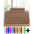 thumbnail image 1 of Elegant Comfort 4 Piece Bed Sheets 1500 Series Microfiber, King, Taupe, 1 of 5