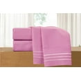 thumbnail image 1 of Elegant Comfort 4 Piece Bed Sheets Full Pink Texture 1500 Thread Count Polyester, 1 of 4