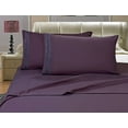 thumbnail image 1 of 1500 Premier Hotel Collection Elegant Comfort 4 Piece Bed Sheets Full Purple Texture/Embroidery 1500 Premier Hotel Collection, 1 of 2