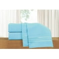 thumbnail image 1 of Elegant Comfort 4 Piece Bed Sheets King Blue Texture 1500 Thread Count Polyester, 1 of 5
