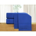 thumbnail image 1 of Elegant Comfort 4 Piece Bed Sheets Queen Blue Texture 1500 Thread Count Polyester, 1 of 4