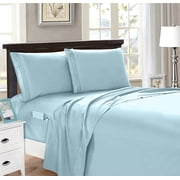 Elegant Comfort 1500 Series 4-Piece Full Sheet Set, Deep Pocket Cooling Microfiber Bed Sheets, Aqua