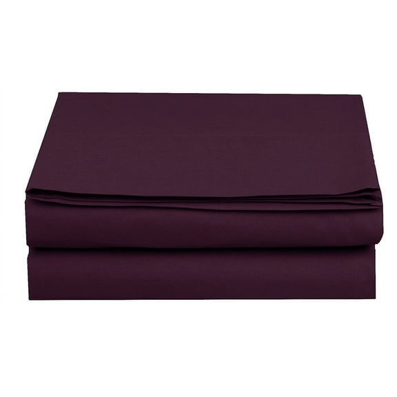 Elegant Comfort 4 Piece Fitted Sheet Polyester Queen Purple Solid 1500 Thread Count