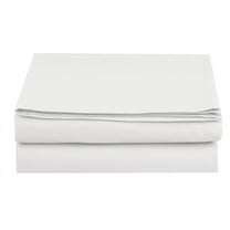 Elegant Comfort 4 Piece Fitted Sheet Polyester Twin White Solid 1500 Thread Count