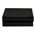 thumbnail image 1 of Elegant Comfort 4 Piece Flat Sheet Polyester Black Solid 1500 Thread Count, 1 of 4