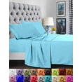 thumbnail image 1 of Elegant Comfort® 4-Piece Microfiber Bed Sheet Set - Silky Soft, Cooling, Breathable, Fade-Resistant, Wrinkle-Free Bedding Sheets - King, Aqua Blue, 1 of 5