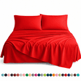 thumbnail image 1 of Elegant Comfort 4-Piece Microfiber Bed Sheet Set - Soft Breathable Cooling Hotel Sheets, Deep, 1 of 5